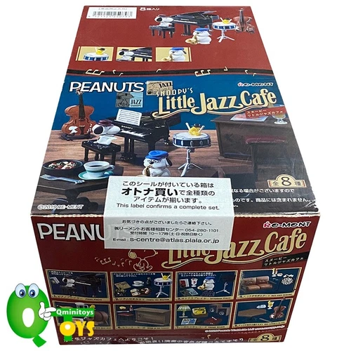 Rare 2019 Re-Ment Snoopy Little Jazz Cafe Full Set of 8 pcs (Outer box not good)