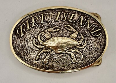 Blue Claw Crab Buckle Fire Island Andrew Bourbon w/ Premium Leather Belt
