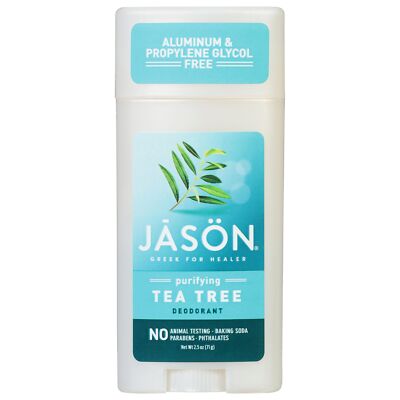 Jason Tea Tree Roll On Deodorant 2.5 oz Pack of 3 Aluminum Free Natural Care