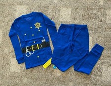 Sara's Prints Pajamas Pajama Set I Am a Police Officer Long John Boys Size 8