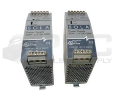 LOT OF 2 SOLA SDN 2.5-24-100P POWER SUPPLY 115-230VAC 1.3-0.7A 50/60HZ