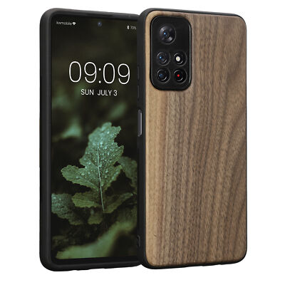 Holz Schutzhülle für Xiaomi Redmi Note 11S 5G Poco M4 Pro 5G Hardcase TPU Bumper
