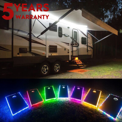 RGB Color change 12V 300LED Outside Awning Light Camper Van Caravan Motorhome US