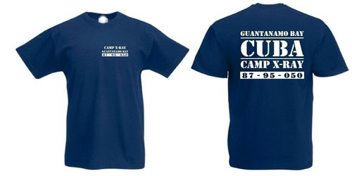 Guantanamo Bay Camp X-Ray Cuba US Army Camiseta Talla S-XXL Human Rights Castro - Imagen 3 de 11