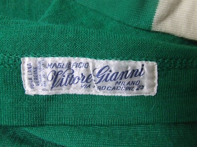Maillot Cyclisme Vintage Eroica Vittore Gianni 100% Laine Taille L