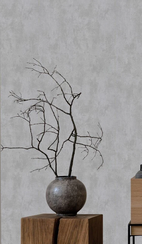 Wallpaper Grey Concrete Effect Concrete Wallpaper Plain Living Room Bedroom Made in Germany - Image 2 of 4
