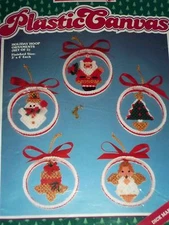 Distlefink Designs Holiday Hoop CHRISTMAS Ornaments Kit SANTA, SNOWMEN, ANGEL...