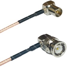 RG316 DVB Pal Male Angle to BNC MALE ANGLE RF Cable Rapid-SHIP LOT