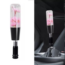 Jdm Sakura Pink Real Flowers For Automatic Gear Stick Shift Knob Shifter 235mm