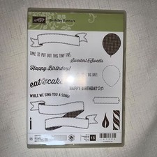 Stampin Up Birthday Banners Cling Set Happy Party Card Invite Craft Scrapbook