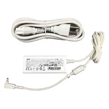 Original Acer 45W Charger for Chromebook 11 CB3-111 White Laptop AC Adapter