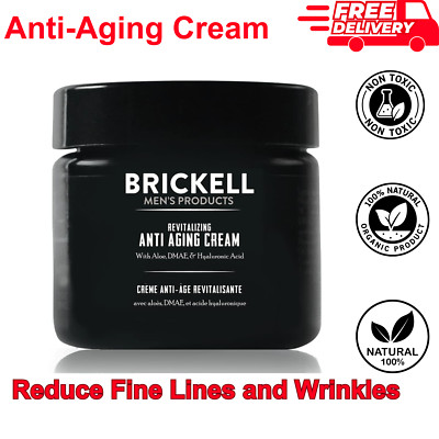 Brickell Men's Revitalizing Anti-Aging Cream Reduce Fine Lines & Wrinkles 2 Oz