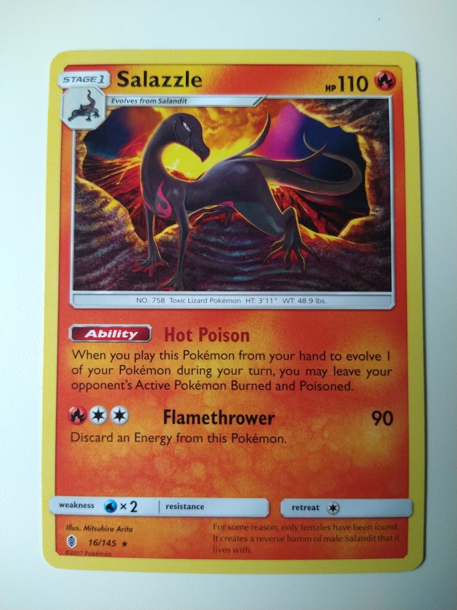 Salazzle 16/145 Sun & Moon: Guardians Rising Rare Pokemon TCG | eBay