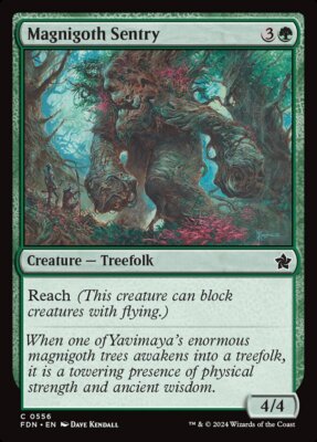 MTG Foundations C Magnigoth Sentry #0556 PLAYSET 4X X4