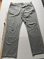 Travis Mathew Open to Close Pant Men's 36x30 Light Gray Golf Performance Stretch