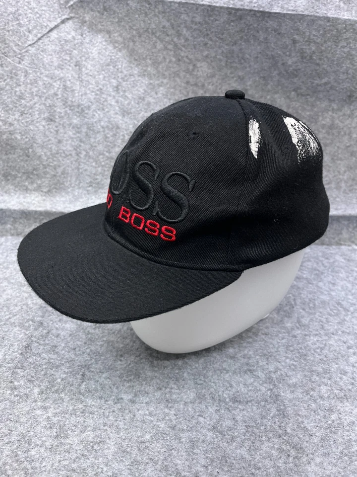 Boss Hugo Boss шляпа крышка Snap назад взрослых один размер черный акрил моды читать меня - Изображение 4 из 4