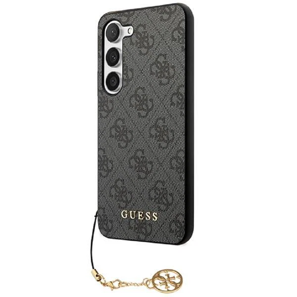 Phone Case Galaxy S24 Guess Gray Pattern Chain Gold