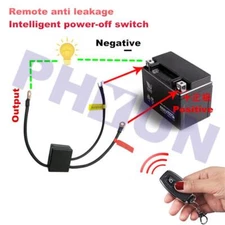 Universal Wireless Remote Control 12v Motorcycle Battery Disconnect Switches USA