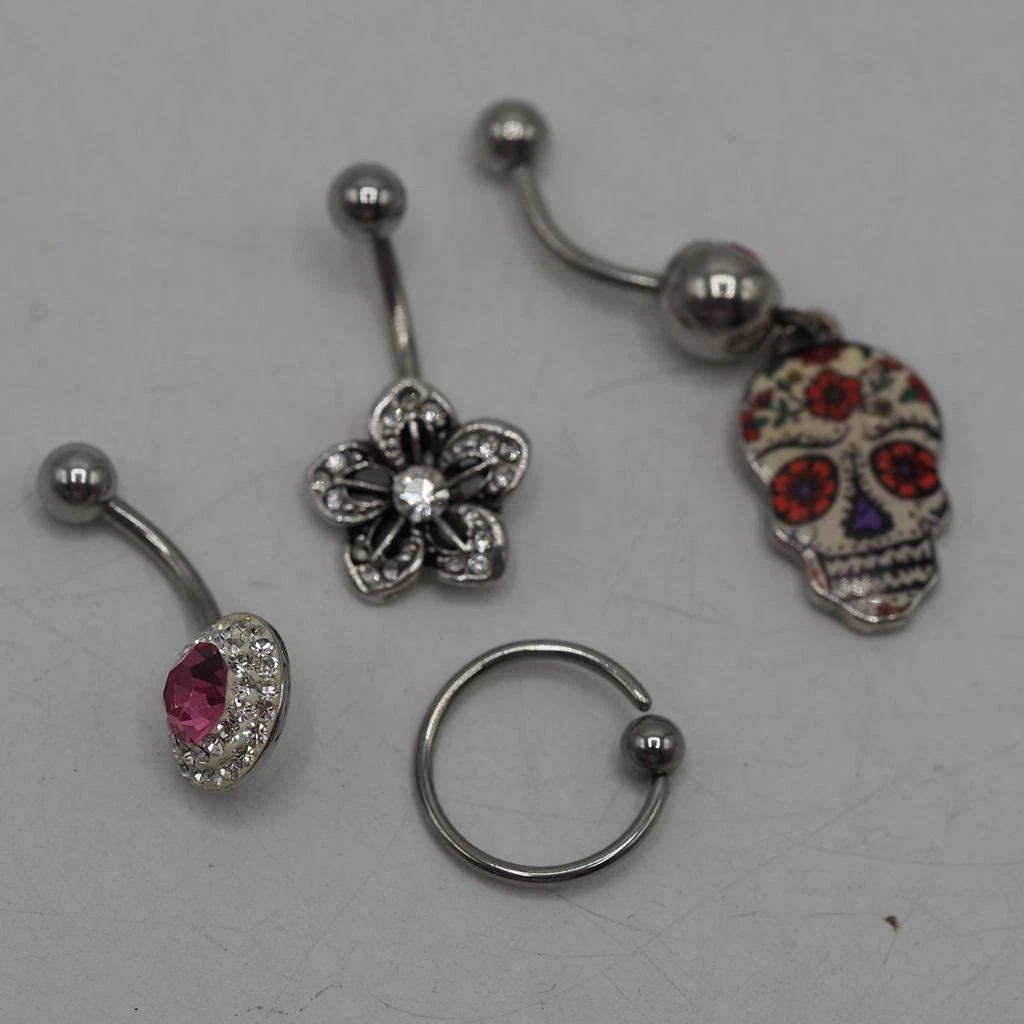 Sugar skull belly button best sale rings