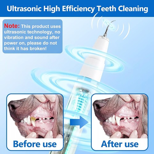 Pet Ultrasonic Toothbrush Tartar Plaque Remover Dental Cleaning Tool for Dog Cat - Picture 16 of 24