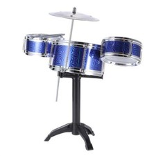 Blue Childs Kids Drum Kit Musical Toy, Drums Play Set with Sticks and Drum Stand