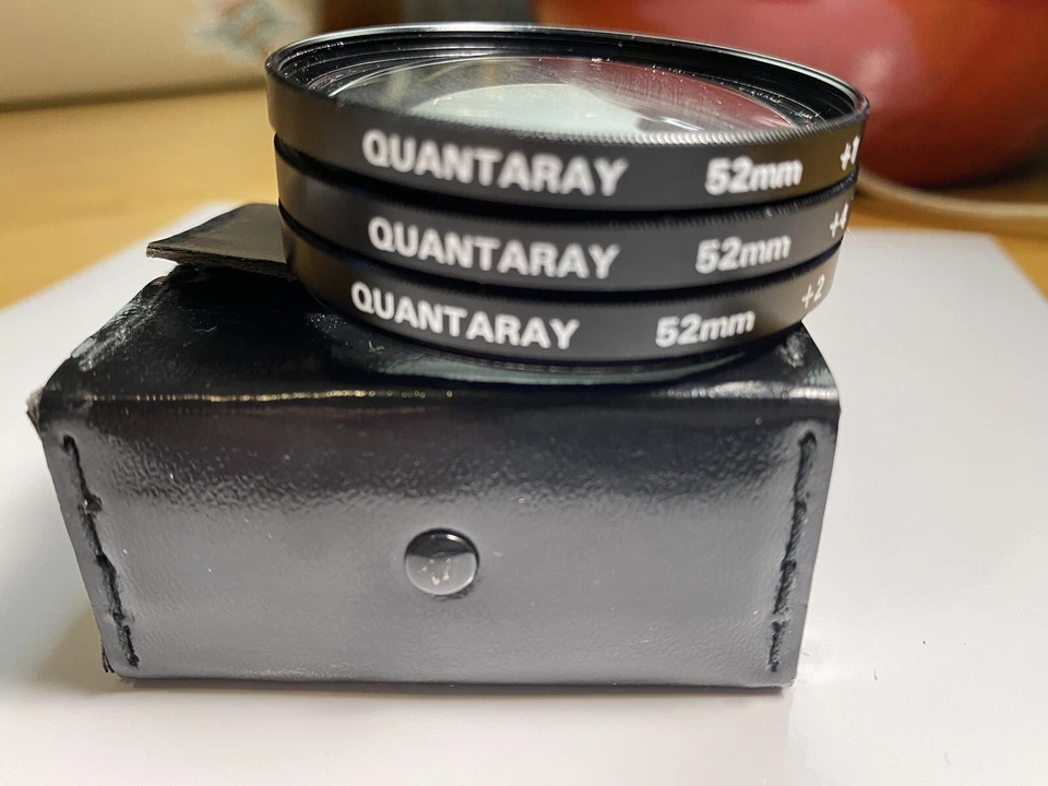 Close Up Glass Lens Filter SET OF 3 DIOPTERS 52mm +1 +2 +4 w/ Case JAPAN - Image 3 of 4