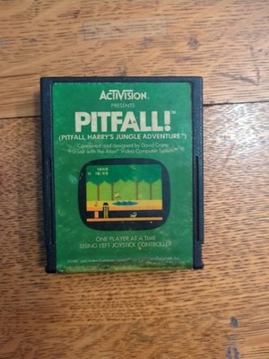 Pitfall (Atari 2600, 1982) Cleaned & Tested Cartridge Only 