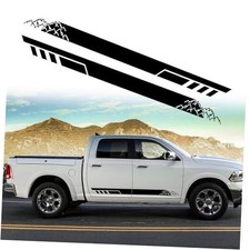 Car Body Door Side Auto Long Stripes Vinyl Decal Mountains Graphic Stickers