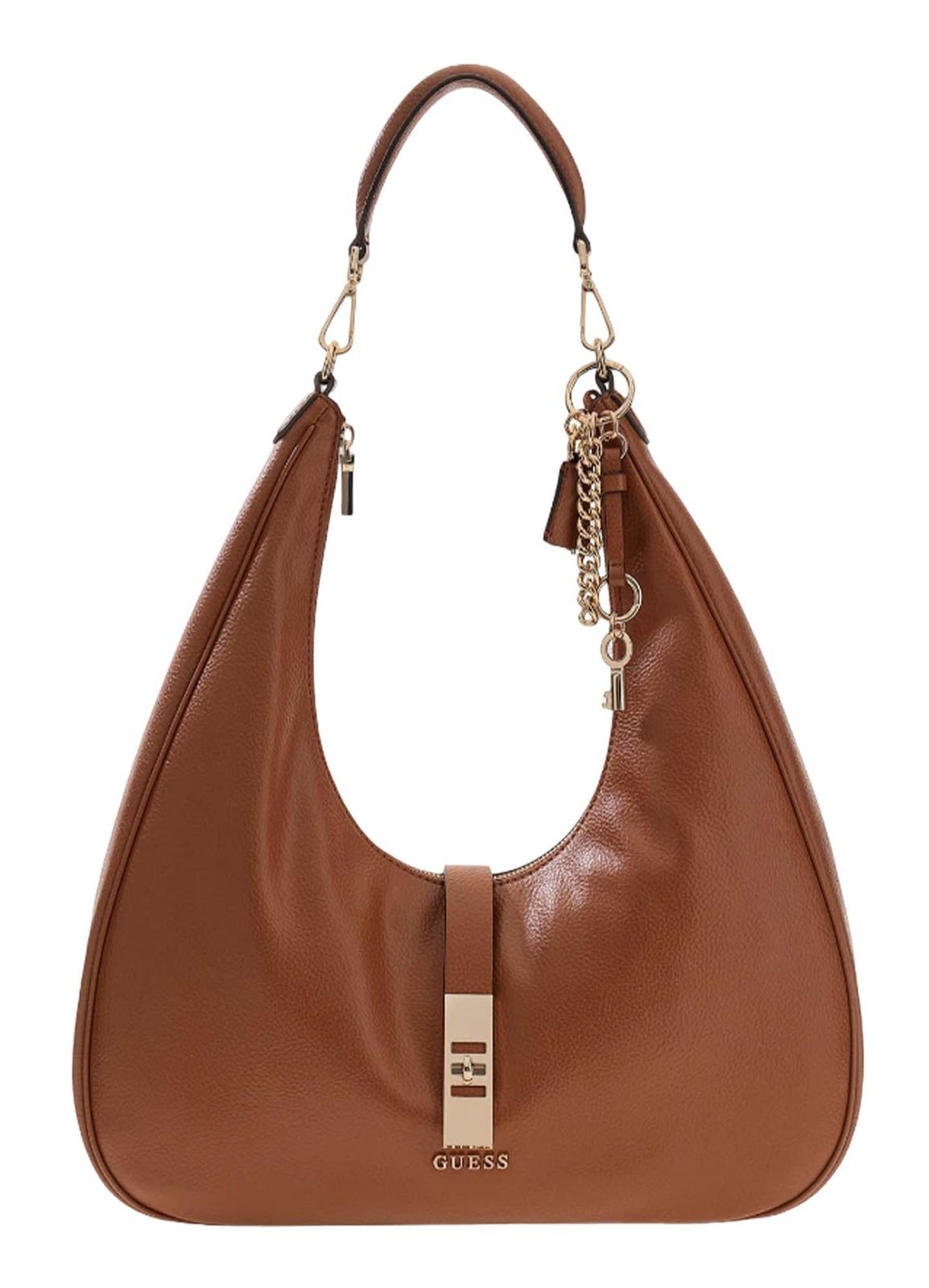 GUESS shoulder bag Brooke Hobo Cognac