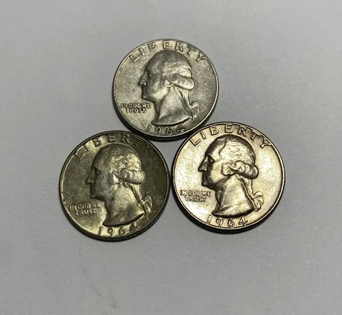 3~ 90% Silver US-Quarter  Dollar Coin weight of silver-0.18084 Troy ounce each.