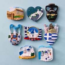 Greece Athens Santorini 3D Fridge Magnet Tourist Souvenir Resin Refriger