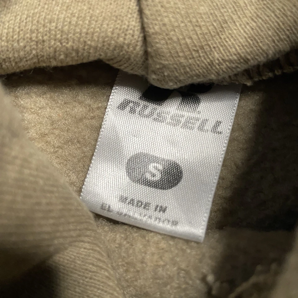 Vintage Blank Russell Athletic Hoodie Tan Mens Small - Image 3 of 4