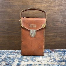 Vtg Amprobe YO 500 AC Volt-Ammeter Ohmeter, USA Made Brown Leather Case Untested