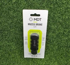 MDT Elite Muzzle Brake, 30 Cal, 5/8-24, 3 Port, Pitch Black Steel - 103516-BLK