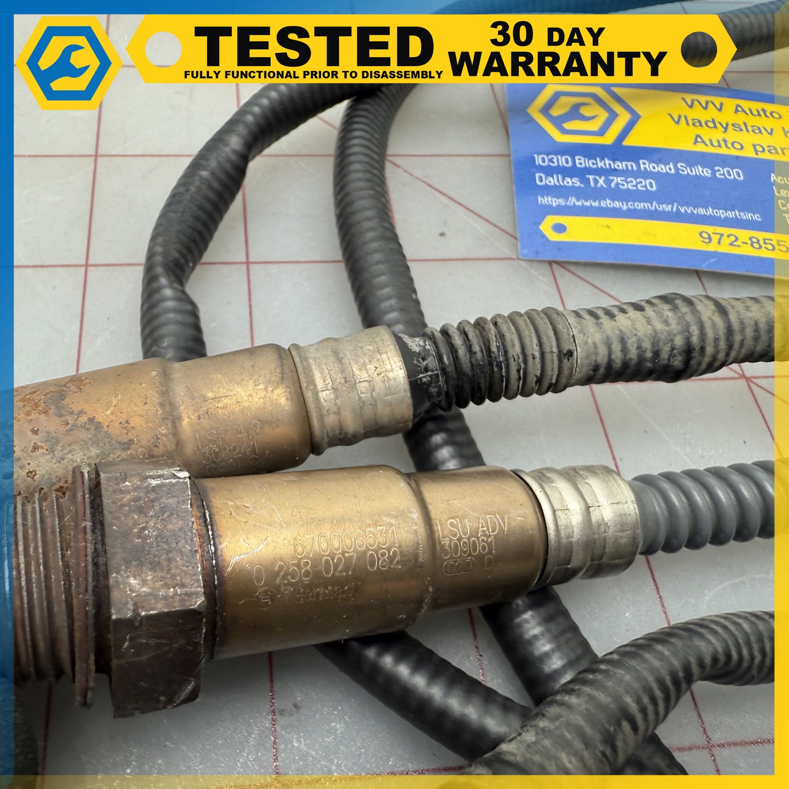 14-17 MASERATI GHIBLI 3.0L FRONT & REAR OXYGEN O2 SENSOR LAMBDA SET OEM