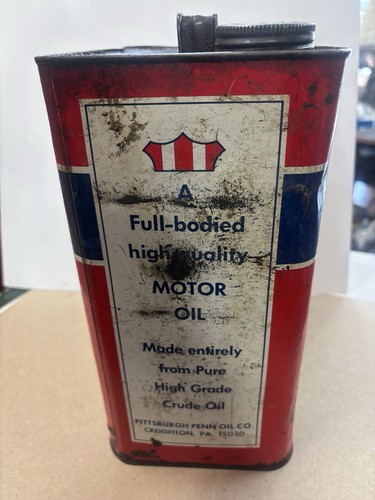 Vintage 1950's All American Motor Oil Can 2 Gallon Uncleaned Gas Oil ...