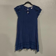 Altar’d State Navy Lace Cap Sleeve Dress M