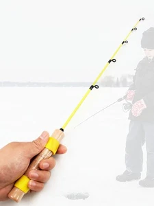 Portable Fishing Rod Carbon Fiber Ice Fishing Outdoor Sensitive Tip Solid