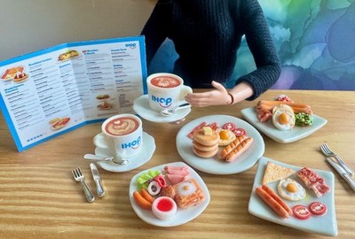 13pcs 1:6 Dollhouse Miniature Breakfast bacon egg coffee pancake IHOP restaurant