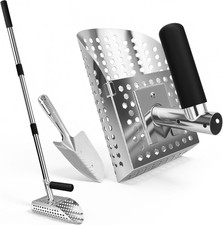 Sand Scoop for Metal Detecting, Stainless Steel with Long Handle