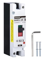 DIHOOL DC Molded Case Circuit Breaker 1 Pole 100 Amp 250VDC/240VAC MCCB DC
