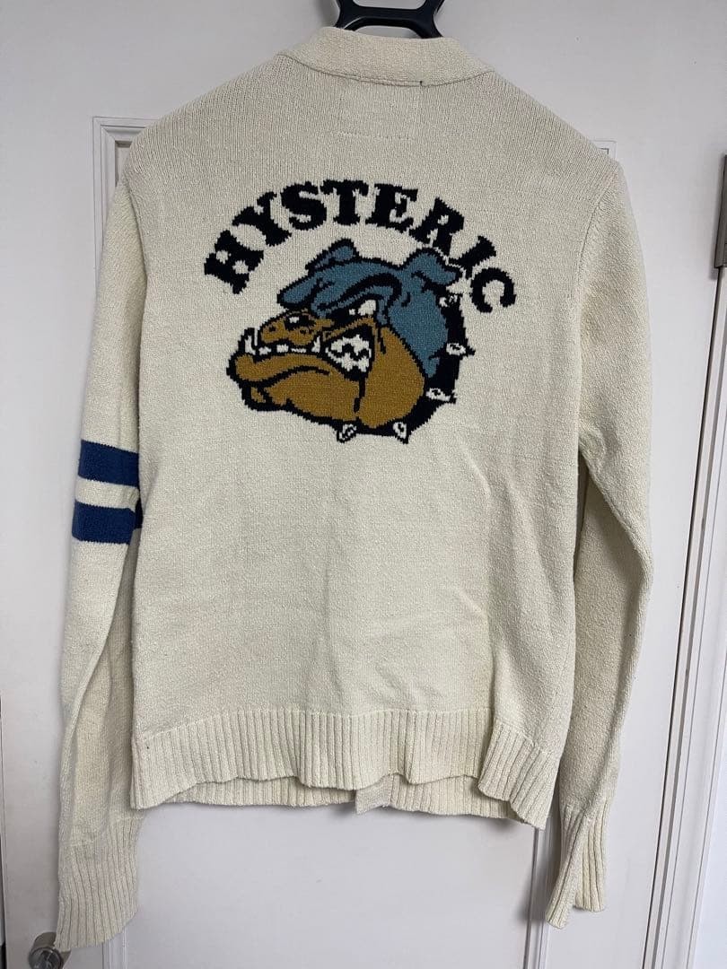 Hysteric Glamour Bulldog Cardigan White Free Size Approximately L Tops Knitwear