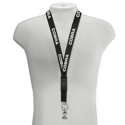 Ford Mustang Cobra Black Lanyard with Key Charm Keychain, Key Chain, Official