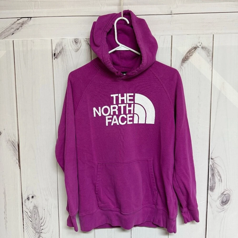 The North Face Women’s Large Magenta Logo Pullover Hoodie EUC