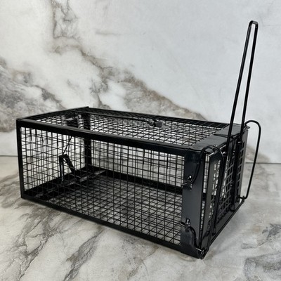 Small Humane Rat Cage Trap 1 Pack Easy Catch and Release Live Animal Trap Metal