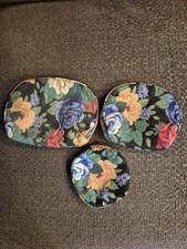 Vintage 3 pc Zipper Floral Make up bags