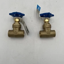 NEW!! 2 Pack Everbilt Gate Valve Brass Sweat x Sweat 3/4" 170-4-34-EB #072