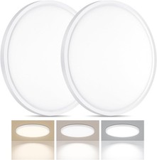 2Pack LED Flush Mount Ceiling Light 24W Ultra Thin Round White 3000k 4000k 6500k