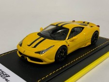 1/43 Hotwheels Elite Ferrari 458 Speicale in Yellow on  Black leather  TX34