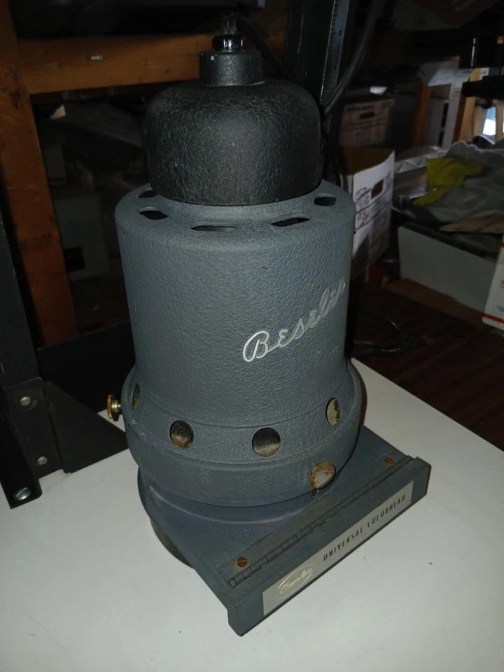 Lámpara de cabezal condensador Beseler 45 m + bombilla de 100 vatios + ¡FILTRO UV y marco probado! Foto 2 de 4